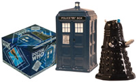 Dr. Who TARDIS v. Dalek Salt and Pepper Shaker Set Cover