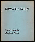What I See In The Maximus Poems by Edward Dorn