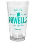 Powell's Pint Glass Seafoam Logo