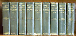 The Letters of Horace Walpole, Fourth Earl of Orford, 9 Volumes