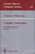 Compiler Construction: 4th International Conference CC'92, Paderborn, FRG, October 5-7, 1992: Proceedings
