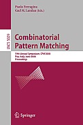 Combinatorial Pattern Matching: 19th Annual Symposium, CPM 2008 Pisa, Italy, June 18-20, 2008, Proceedings Cover