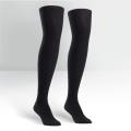 Black Cable Over the Knee Socks Cover