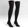 Black & Charcoal Over the Knee Socks Cover