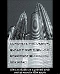 Concrete Mix Design, Quality Control and Specification