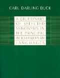 A Dictionary of Selected Synonyms in the Principal Indo-European Languages