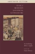 Early Modern Japanese Literature: An Anthology, 1600-1900 (Translations from the Asian Classics) Cover
