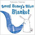 Small Bunny's Blue Blanket Cover
