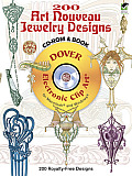200 Art Nouveau Jewelry Designs CD-ROM and Book (Dover Electronic Clip Art)