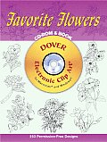 Favorite Flowers CD-ROM and Book with CDROM (Dover Electronic Series)