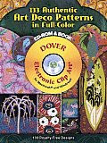 133 Authentic Art Deco Patterns in Full Color CD-ROM and Book with CDROM Cover