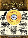 1565 Spot Illustrations and Motifs CD-ROM and Book (Electronic Clip Art) Cover