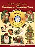 Full-Color Decorative Christmas Illustrations CD-ROM and Book (Dover Full-Color Electronic Design) Cover