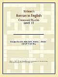 Webster's Korean to English Crossword Puzzles: Level 17