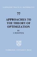 Approaches to the Theory of Optimization Cover