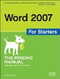 Word 2007 for Starters: The Missing Manual