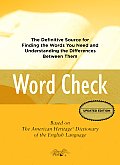 Word Check: A Concise Thesaurus Based on the American Heritage Dictionary of the English Language