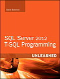 SQL Server 2012 T-SQL Programming Unleashed (Unleashed)