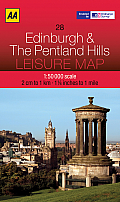AA Leisure Maps #28: AA Leisure Map: Edinburgh & the Pentland Hills Cover