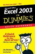 Excel 2003 for Dummies Quick Reference (For Dummies)