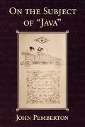 On the Subject of "Java" Cover