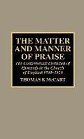 Drew University Studies in Liturgy #05: The Matter and Manner of Praise