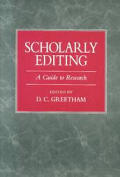 Scholarly Editing: A Guide to Research Cover