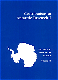 Contributions to Antarctic Research, Vol. I