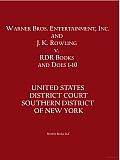 Warner Bros. Entertainment, Inc. & J. K. Rowling V. Rdr Books and 10 Does