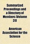 Summarized Proceedings and a Directory of Members (Volume 31) Cover