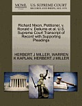 Richard Nixon, Petitioner, V. Ronald V. Dellums Et Al. U.S. Supreme... by Herbert J. Miller