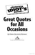 The Complete Idiot's Guide to Great Quotes for All Occasions