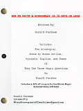 How to Write a Screenplay in 30 Days or Less