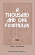 A Thousand & One Formulas: 1920