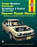 Haynes: Dodge Shadow, 1987-1994 (Haynes Automotive Repair Manual Series)