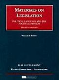   Popkin's Materials on Legislation: Political Language and the Political Process, 4TH Edition, 2008 Supplement (08 Edition) Cover
