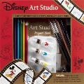 Disney Art Studio [With Palette and Drawing Pencil, 7 Colored Pencils and 2 Paintbrushes and 3 Watercolor Paints and Cover