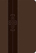 Ceb Common English Bible Large Print Thinline Decotone Walnut Key