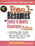 Real-Resumes for Safety and Quality Assurance Jobs