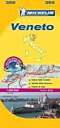 Michelin Map Italy: Veneto 355 (Maps/Country) Cover