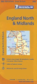 Michelin Map Great Britain: England North & the Midlands 502 (Maps/Regional) Cover