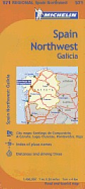 Michelin Spain: Northwest, Galicia Map 571 (Maps/Regional) Cover