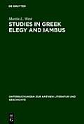 Studies in Greek Elegy & Iambus Cover