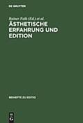 Ästhetische Erfahrung Und Edition