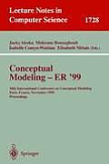 Conceptual Modeling--Er'99: 18th International Conference on Conceptual Modeling, Paris, France, November 15-18, 1999: Proceedings