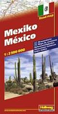 International Folded Map-Hallwag Mexico