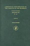 Bilingual Concordance to the Targum of the Prophets Vol. 14: Jeremiah