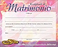 Certificado de Matrimonio Pack de 20