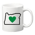 Heart in Oregon Mug Ceramic White