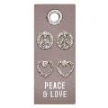 Slvr Earrings-Peace & Love